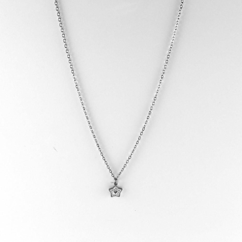 STEEL GLASS NECKLACE 40524029