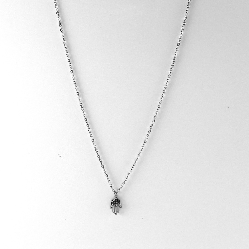 STEEL GLASS NECKLACE 40524029