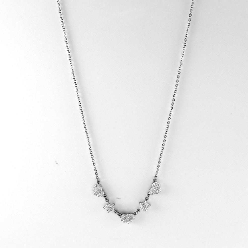 STEEL NECKLACE WITH GLASS 41046091